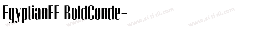 EgyptianEF BoldConde字体转换